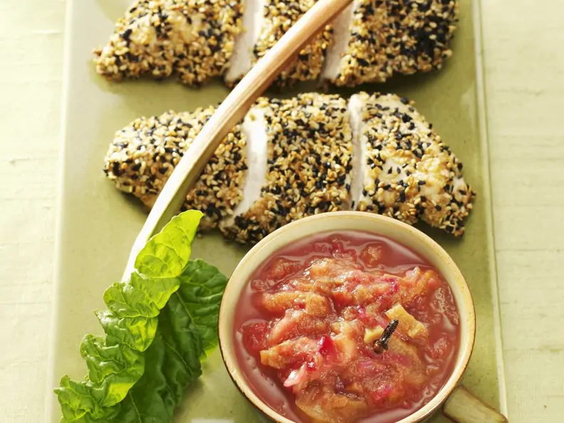 Sesam-Hähnchen mit fruchtigem Chutney