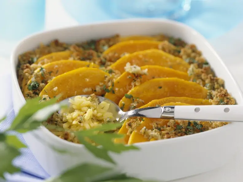 Kürbis-Risotto-Auflauf