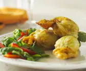 Zucchiniblüten mit Füllung