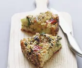 Pikanter Kuchen mit Reis