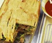 Makkaroni-Pilz-Auflauf (Lasagne)