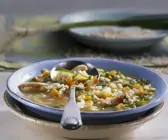 Graupensuppe mit Putenbrustfilet