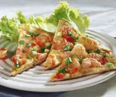 Omelett mit Shrimps
