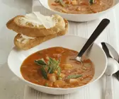 Tomaten-Erbsen-Eintopf