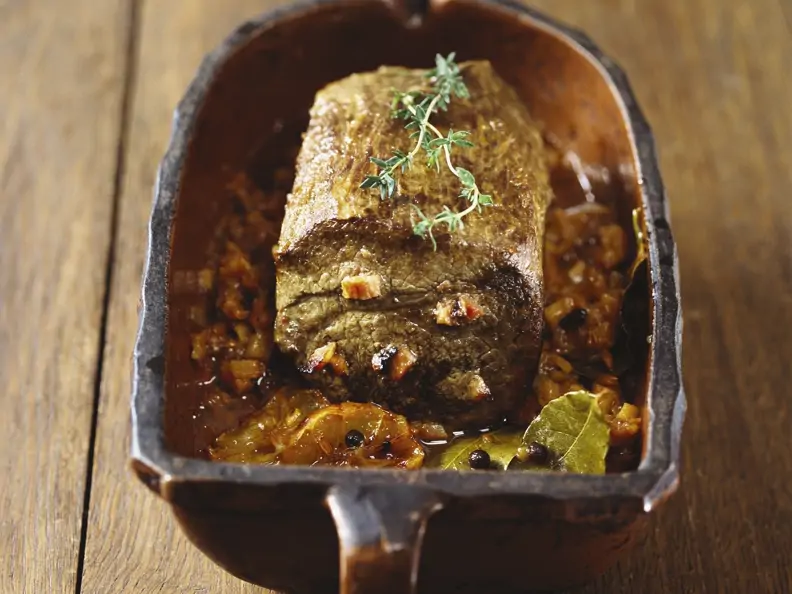 Gespickter Rinderbraten nach tschechischer Art