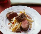 Rehfilet mit Spargel, Kaffee und Chili