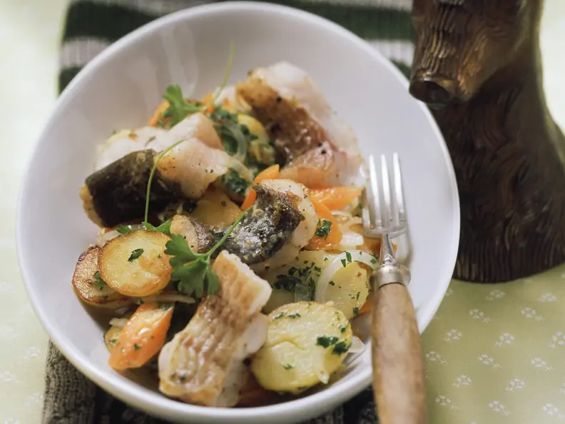 Bratkartoffel-Waller-Pfanne mit Karotten