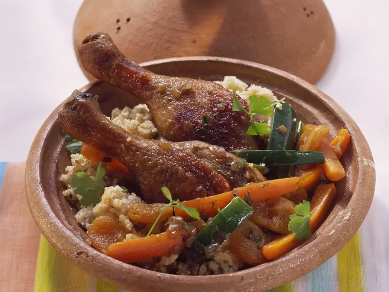 Tajine mit Ente und Couscous