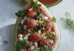 Wassermelone mit Feta