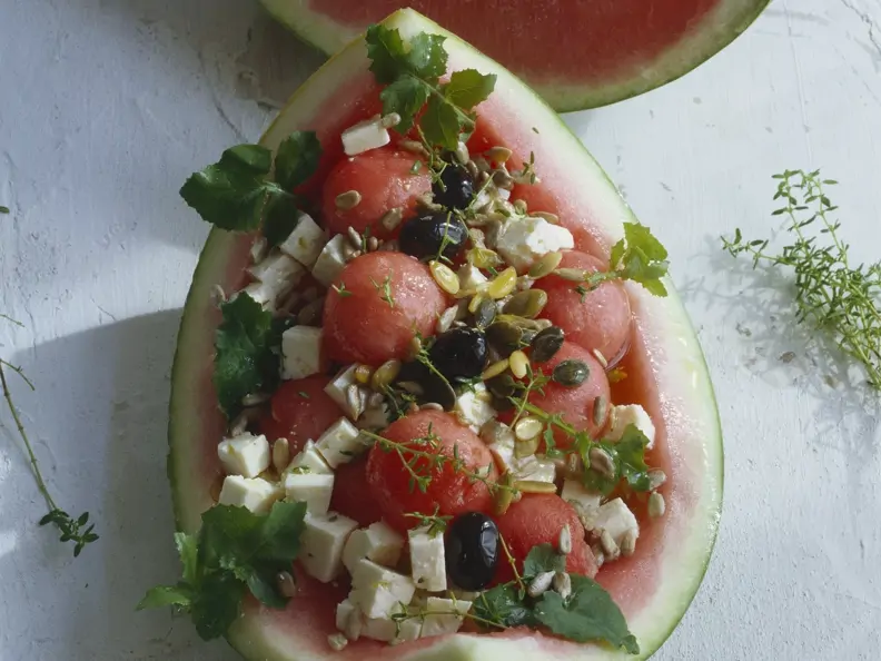 Wassermelone mit Feta