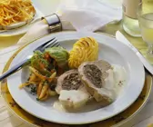 Kalbstafelspitz mit Leberbrätfüllung und Wirsing