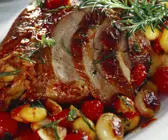 Lammkeule mit Schalotten und Rosmarin