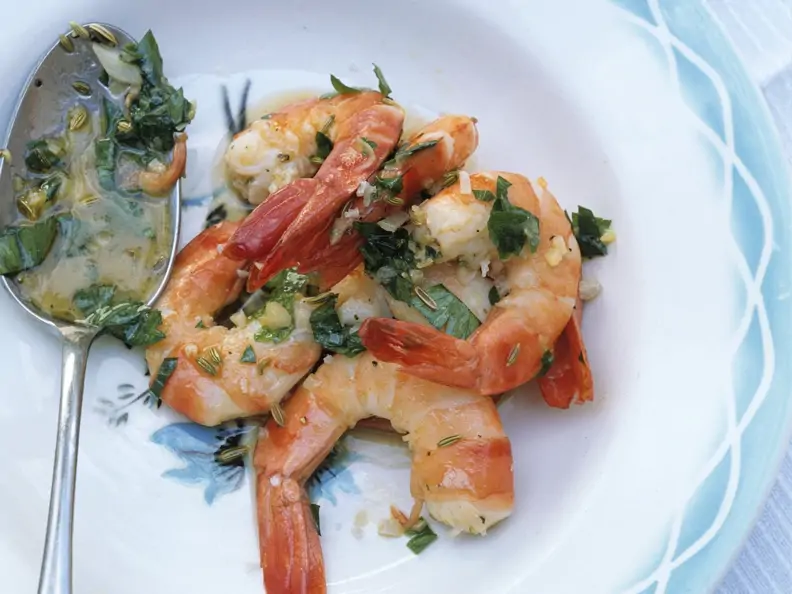 Shrimps mit Pastis