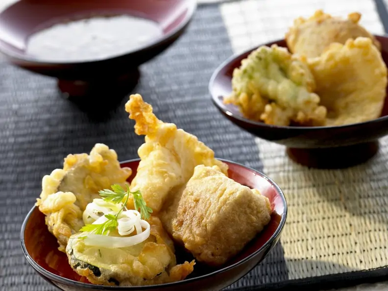 Gemüse- und Fischtempura