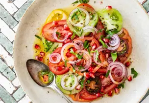 Tomatensalat mit Koriander