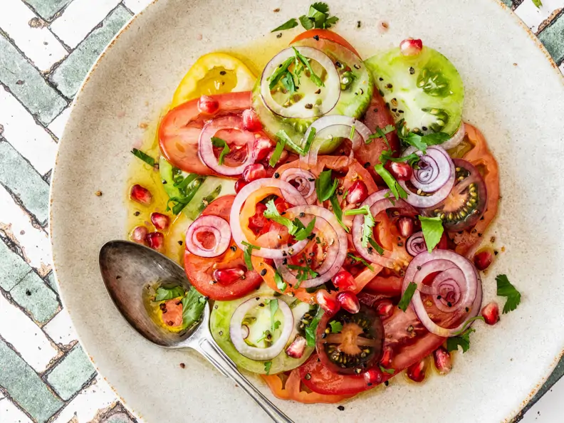 Tomatensalat mit Koriander