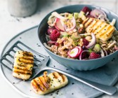 Fenchel-Hafer-Salat mit Halloumi