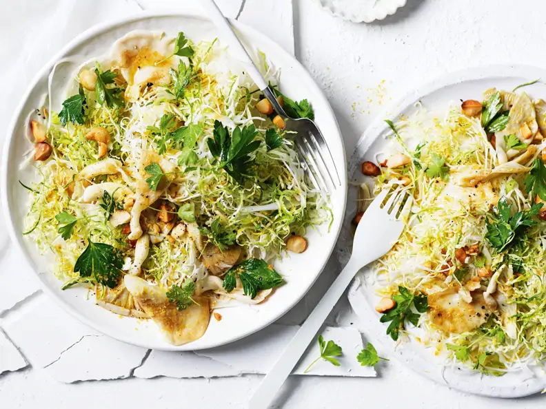 Kohlsalat mit Austernpilzen