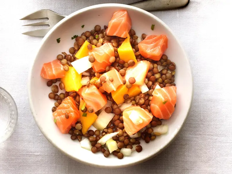 Linsensalat mit Berglinsen