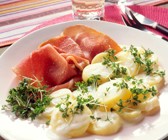 Kresse-Kartoffeln in Sahnecreme-Sauce