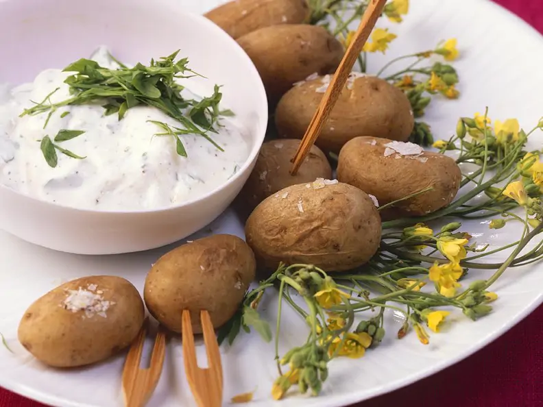 Kartoffeln mit Quarkcreme