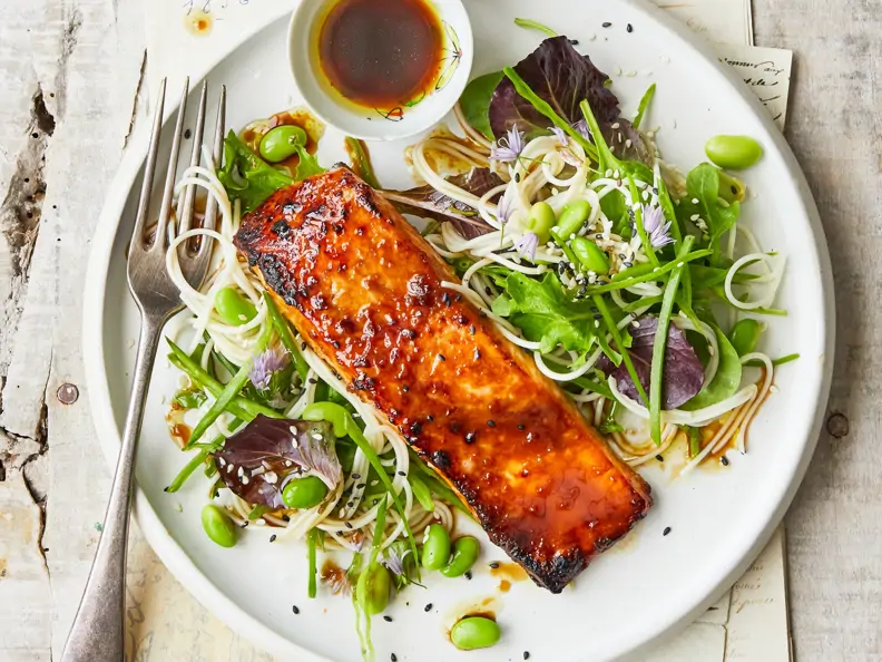 Lachs mit Miso aus dem Ofen