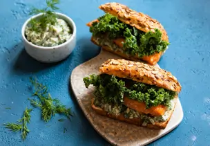 Schneller Lachsburger