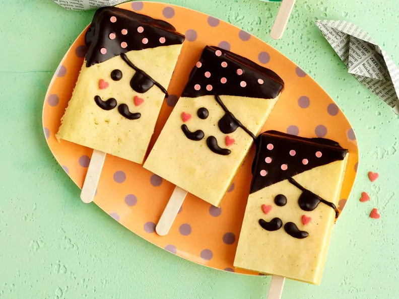 Piraten-Lolli-Kuchen am Stiel
