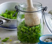 Fermentierte grüne Schnippelbohnen