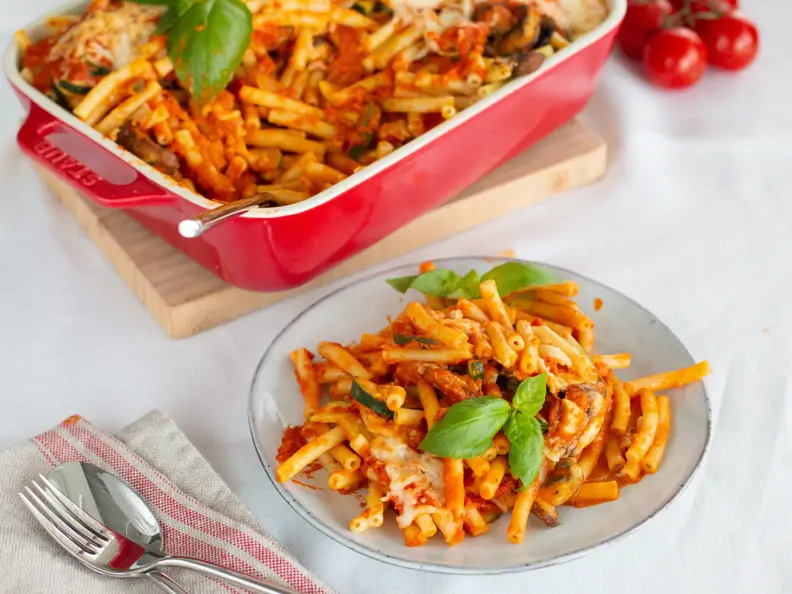 Makkaroni-Gemüse-Auflauf vegetarisch