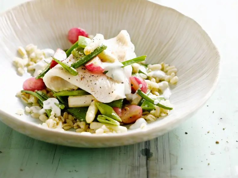 Pangasius mit Weizengemüse