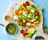 Gemüse-Pizza mit Dinkel-Vollkornteig