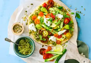 Gemüse-Pizza mit Dinkel-Vollkornteig