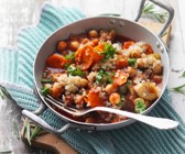 Quinoa-Kichererbsen-Pfanne mit Gemüse