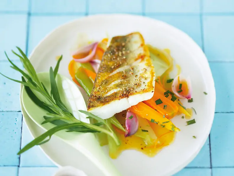 Zanderfilet mit mariniertem Gemüse