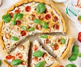 Cremige Tomaten-Lauchzwiebel-Quiche
