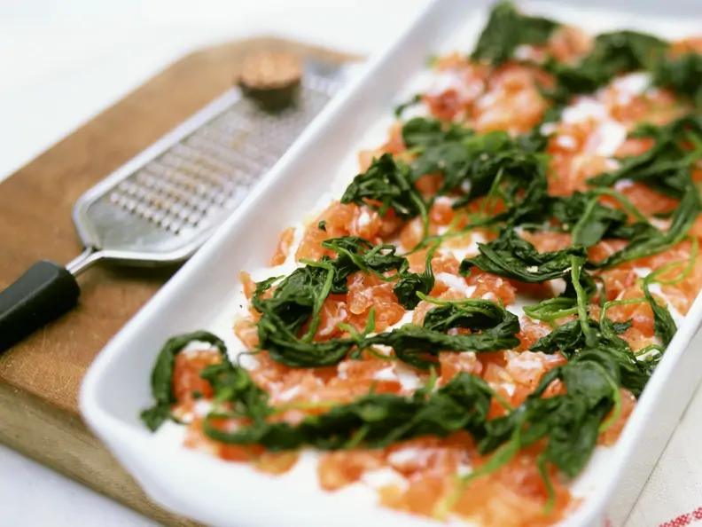 Lasagne mit Lachs und Spinat