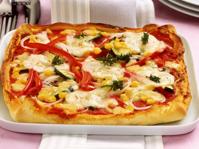 Schnelle Gemüsepizza