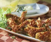 Chicken Wings mit Cornflakes paniert