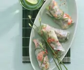 Reispapierröllchen mit Garnelen