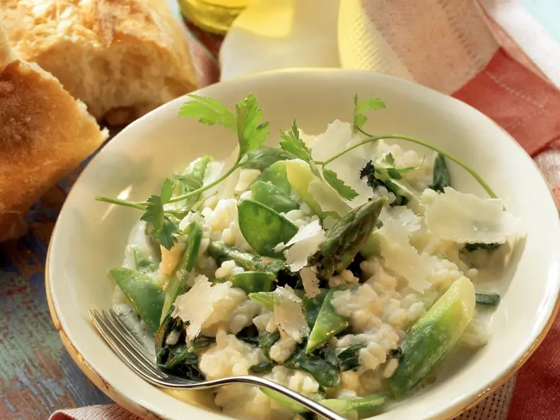 Risotto mit grünem Gemüse