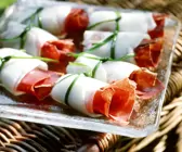 Melonenröllchen mit Bündnerfleisch