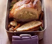 Kalbsbrustbraten mit Champignon-Kartoffel-Füllung