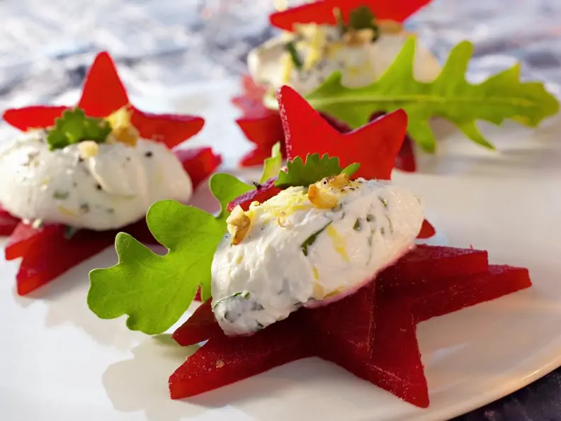 Rote-Bete mit Ricottaklößchen