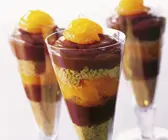 Trifle mit Mandarinen und Schokolade