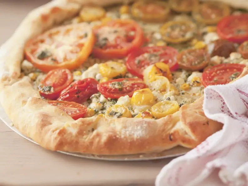 Vegetarische Pizza mit Pistou