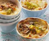 Lauch-Kartoffel-Gratin mit Nüssen