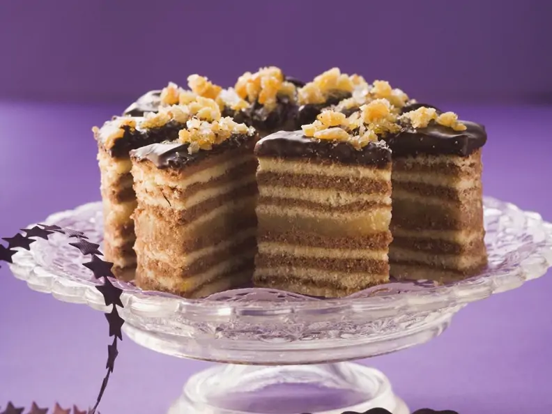 Baumkuchen mit Marzipan