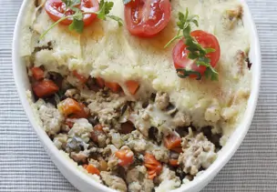 Gemüse-Hackfleisch-Gratin