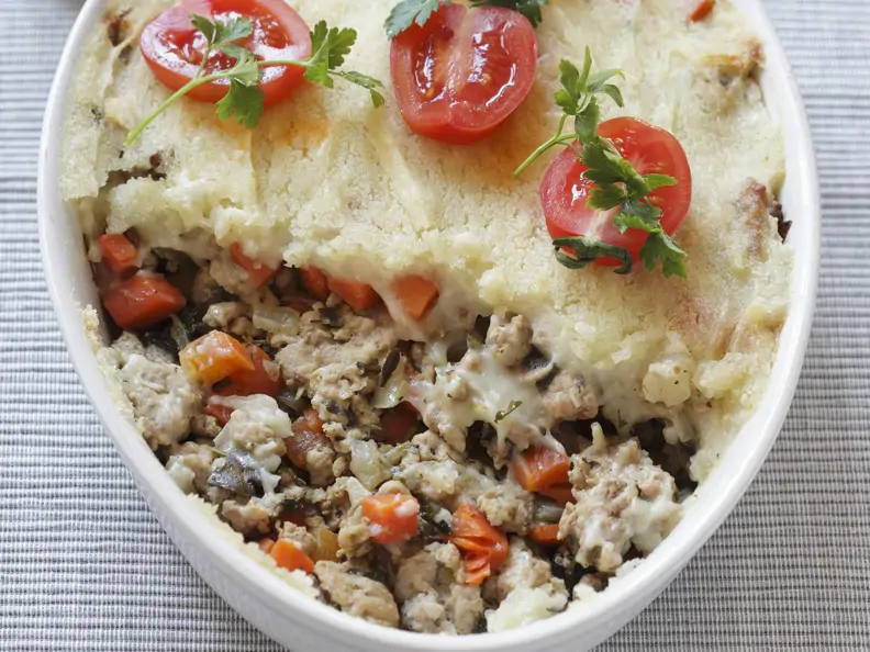Gemüse-Hackfleisch-Gratin